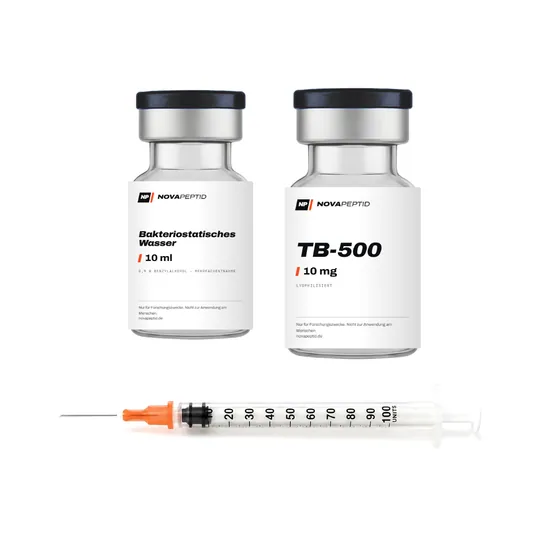 Starterset TB-500 10 mg + 10 ml BAC-Wasser + 10 Spritzen, Set (Fläschchen + Zubehör)